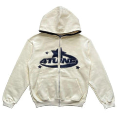 Sweats à capuche zippés imprimés étoiles