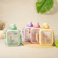 Kawaii Leak-Proof Water Bottle with Straw and Strap