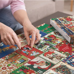 Joyeux puzzle de calendrier de l'Avent en Jigsaw