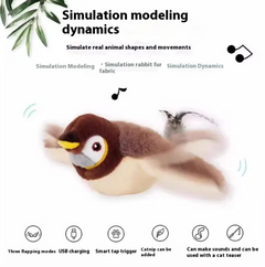 Jouet en peluche oiseau pour animaux de compagnie