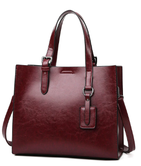 Genuine Leather Women's Tote Bag (One Piece) - LARUNVIK