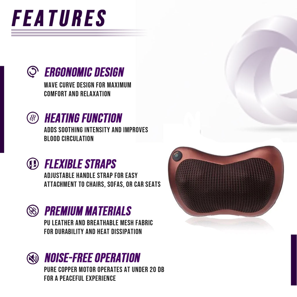 Back and Neck Massage Pillow w/Heat - LARUNVIK
