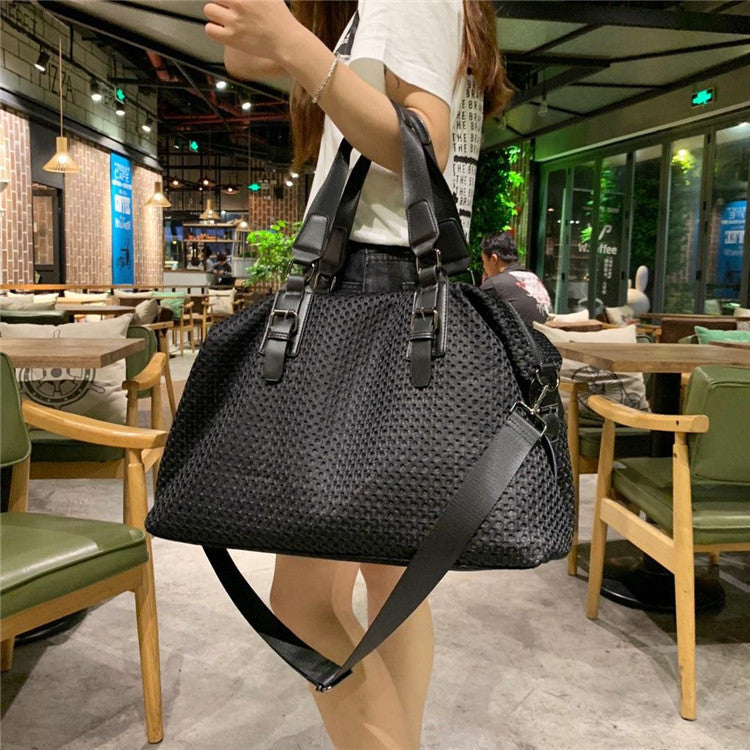 Ladies Fashion Casual Mesh Shoulder Crossbody Travel Bag - LARUNVIK