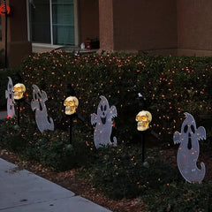 Solar Garden Lamp - Pumpkin Skull LED Decoration