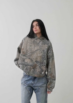 Sweat à capuche rétro camouflage urbain