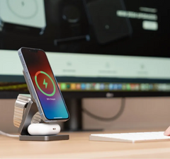 Chargeur magnétique sans fil trois-en-un