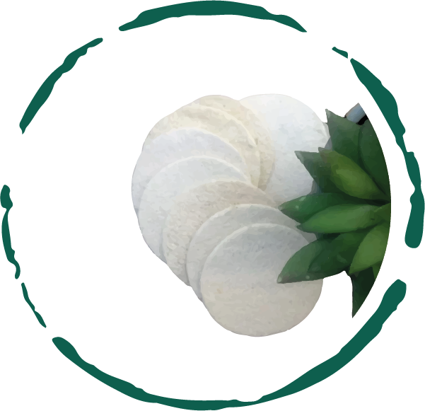 Natural Loofah Pads 5-pcs - LARUNVIK