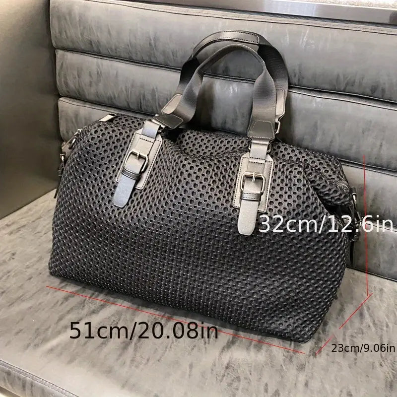 Ladies Fashion Casual Mesh Shoulder Crossbody Travel Bag - LARUNVIK