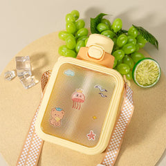 Kawaii Leak-Proof Water Bottle with Straw and Strap