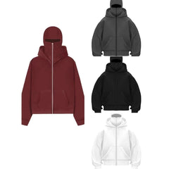 Blouson de baseball zippé à capuche pour homme