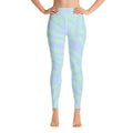 Women's Tropical Print Retro Kelp Yoga Leggings - LARUNVIK