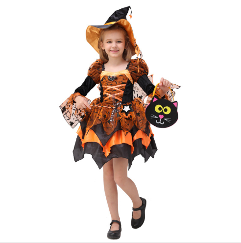 Halloween Witch Princess Costume for Kids - LARUNVIK