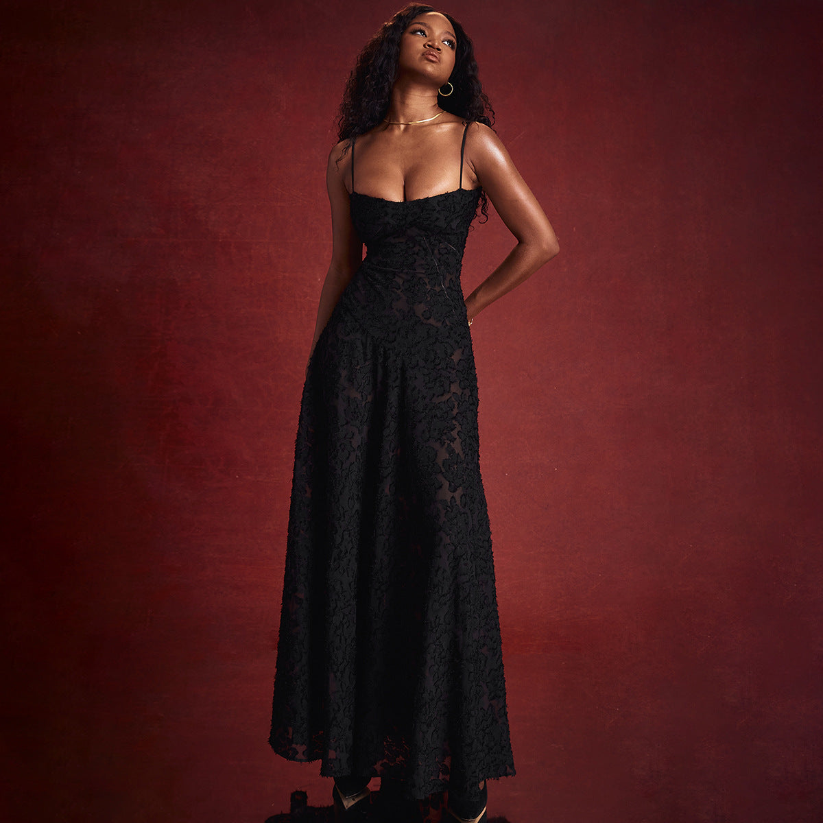 New Sexy Black Sheer Backless Dress Evening Gown - LARUNVIK