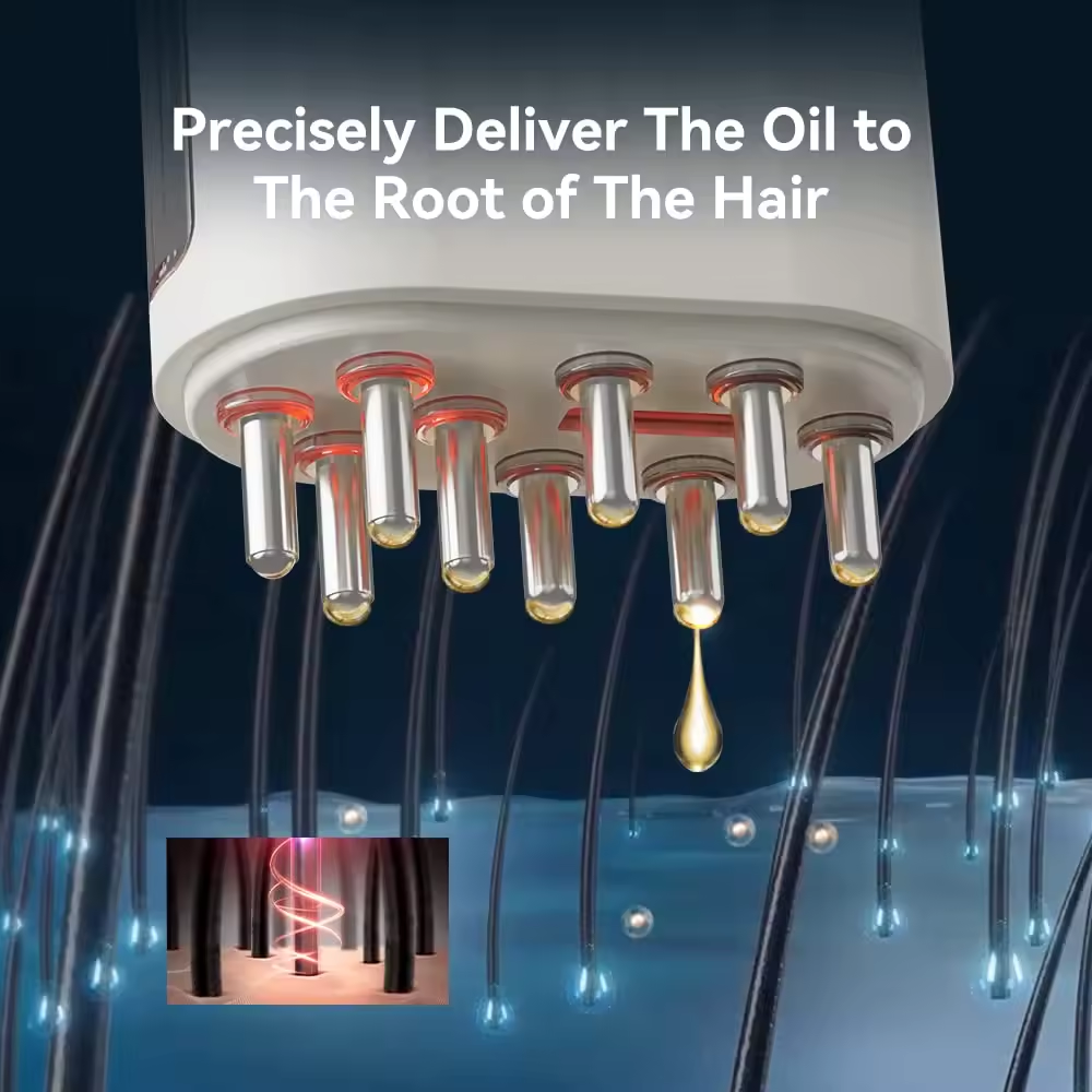 Electric Oil Applicator and Vibration Scalp Massager 2 in 1. - LARUNVIK