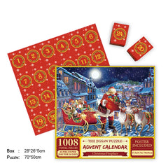 Joyeux puzzle de calendrier de l'Avent en Jigsaw