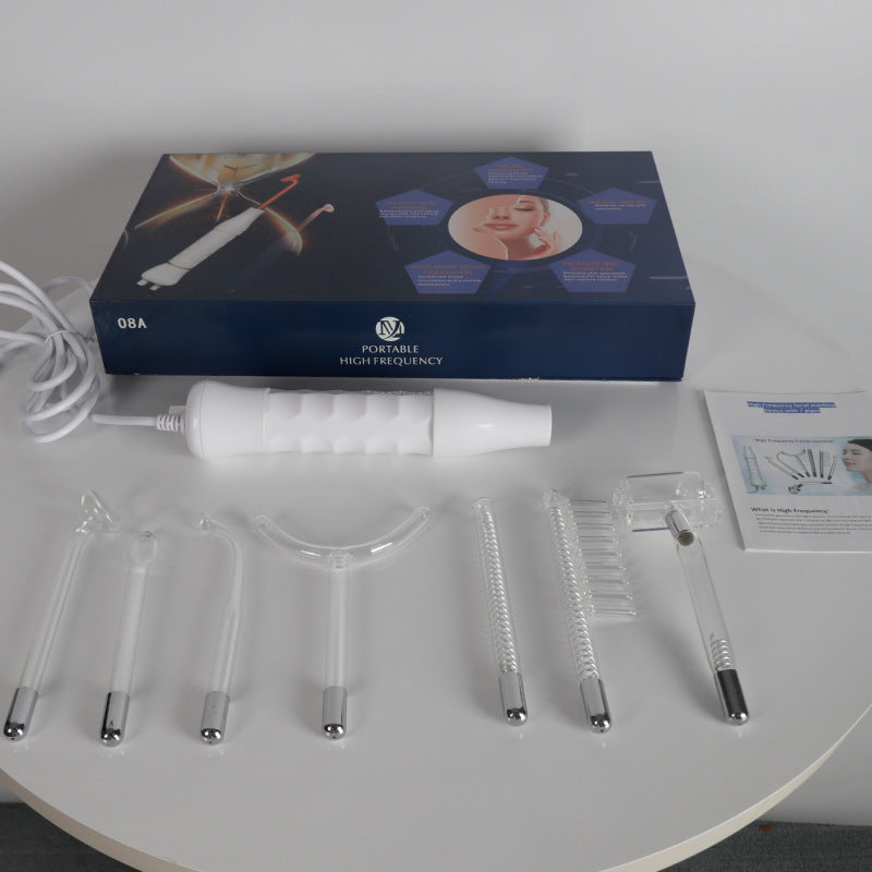 High-Frequency Beauty Device with 7-in-1 Functions, Ozone Therapy, Red Light, Purple Light, Blue Light, Portable Handheld Electrotherapy Device - LARUNVIK