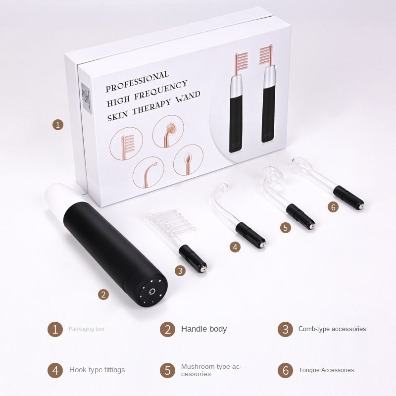 High-Frequency Electrotherapy Wand 4-in-1 Electrotherapy Device Facial Care Comb Rechargeable - LARUNVIK