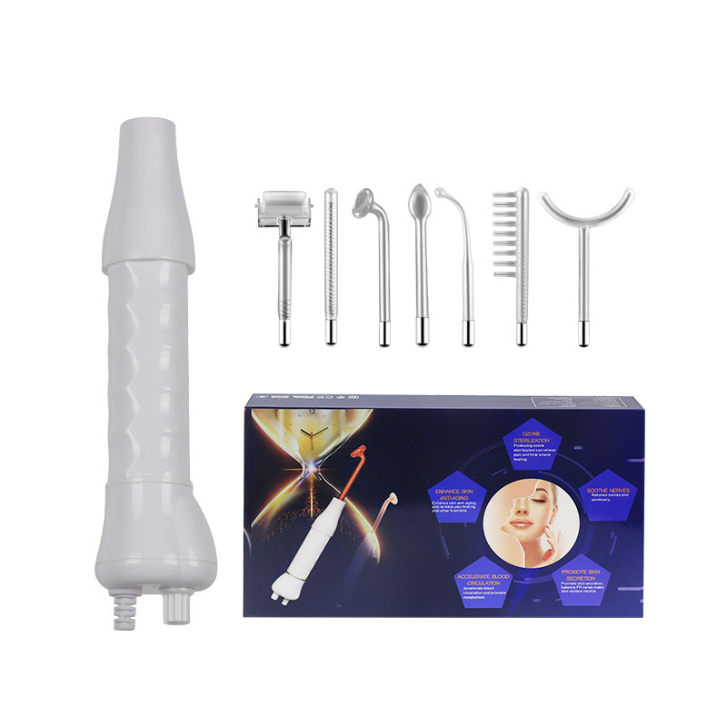 High-Frequency Beauty Device with 7-in-1 Functions, Ozone Therapy, Red Light, Purple Light, Blue Light, Portable Handheld Electrotherapy Device - LARUNVIK