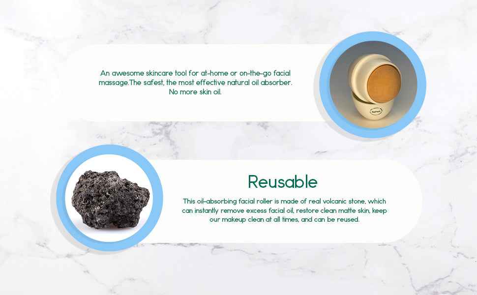 Volcanic Stone Oil-Absorbing Face Roller