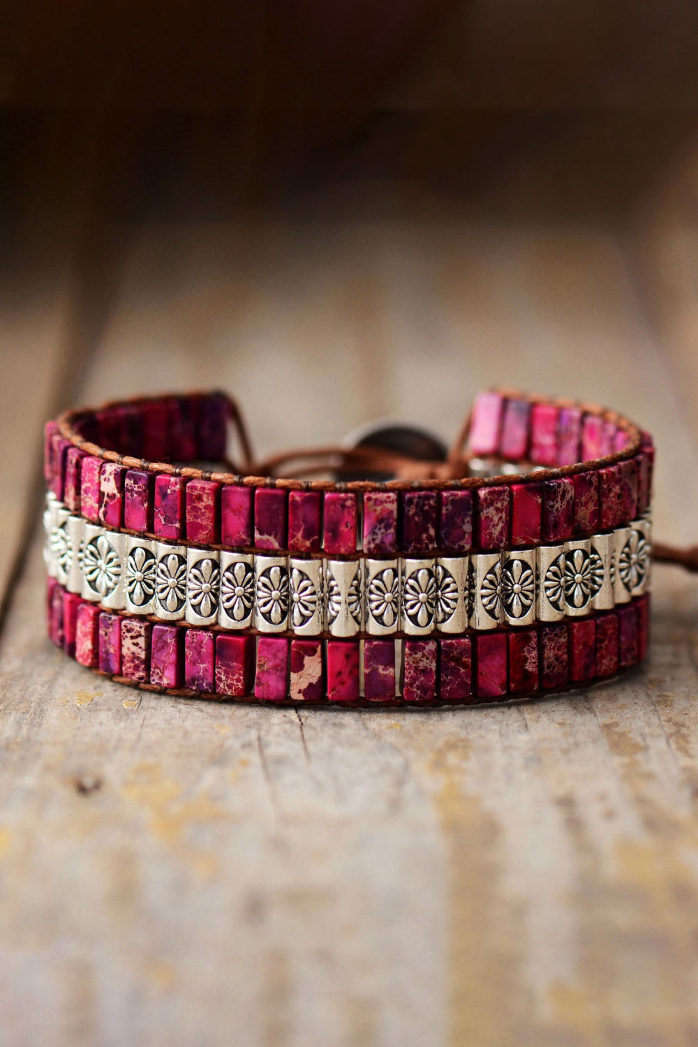 Handmade Triple Layer Natural Stone Bracelet - LARUNVIK