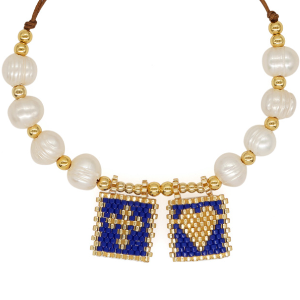 Sacred Freshwater Pearl Scapular Bracelet - LARUNVIK