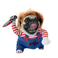 Chucky Dog Costume Halloween Dog Costumes Deadly Doll Halloween Costume for Dogs Halloween Cosplay Dog Party Clothes for Small Medium Large Dogs - LARUNVIK