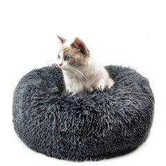 Lit rond en peluche pour petits chiens et chiots