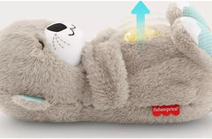 Peluche loutre Sound Machine Soothe 'n Snuggle avec lumières, sons et mouvements de respiration rythmiques pour bébé