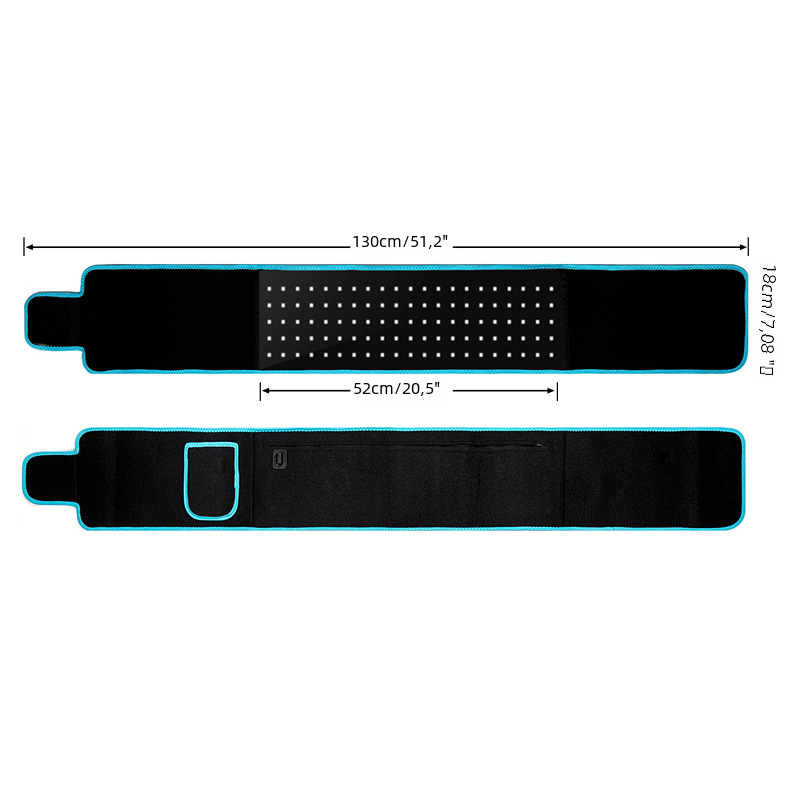 Ceinture chauffante de luminothérapie à lumière rouge (ondes longues) pour la taille