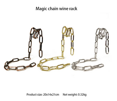 Porte-bouteille de vin chaîne magique en fer