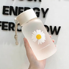 480ML Frosted Daisy Plastic Cup for Casual Use