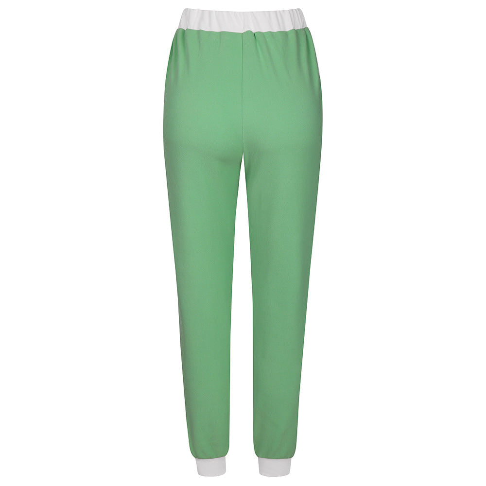 Chic Color Block Leisure Set