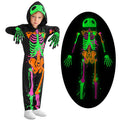 Weixinbuy Halloween Costumes for Boys Girls Kids Toddler Baby Halloween Skeleton Costumes Luminous Glow in The Dark Outfit - LARUNVIK