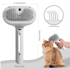 Brosse pulvérisatrice pour poils d'animaux