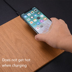 Tapis de souris de chargement sans fil en cuir et bois