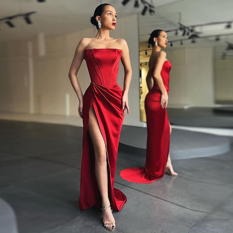 Women's Tube Top and Waist Dress Combo - LARUNVIK