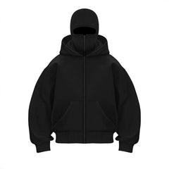 Blouson de baseball zippé à capuche pour homme