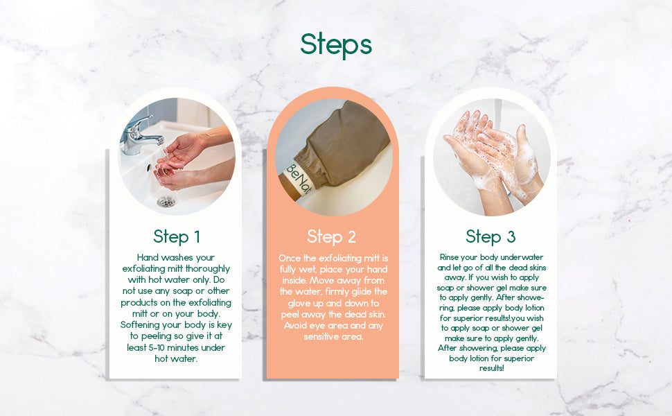 Silk Exfoliating Bath Gloves - LARUNVIK