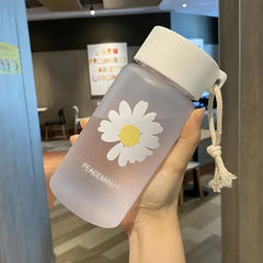 480ML Frosted Daisy Plastic Cup for Casual Use