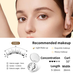 Ensemble de faux cils magnétiques avec applicateur