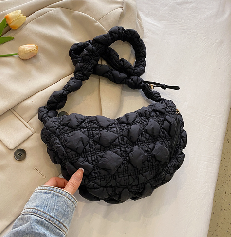 Indy Convertible Quilted Puffer Crossbody Bag (One) - LARUNVIK