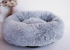 Lit rond en peluche pour petits chiens et chiots