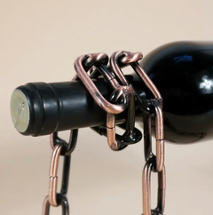 Porte-bouteille de vin chaîne magique en fer
