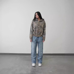 Sweat à capuche rétro camouflage urbain