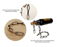 Porte-bouteille de vin chaîne magique en fer