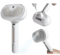 Brosse pulvérisatrice pour poils d'animaux