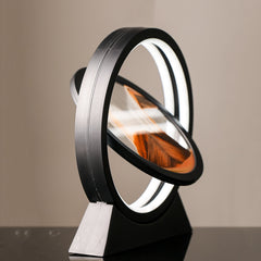 Lampe de table paysagère avec sable mouvant