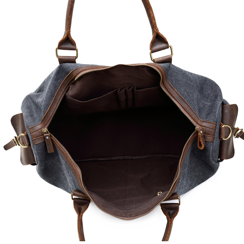 Vintage Leather Travel Bag for Men - Large Capacity - LARUNVIK