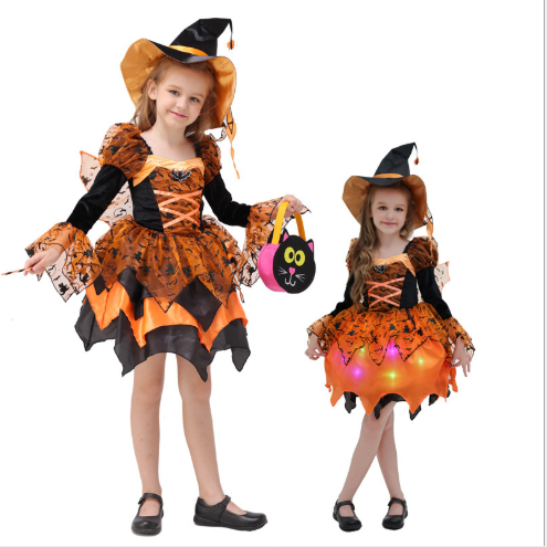 Halloween Witch Princess Costume for Kids - LARUNVIK