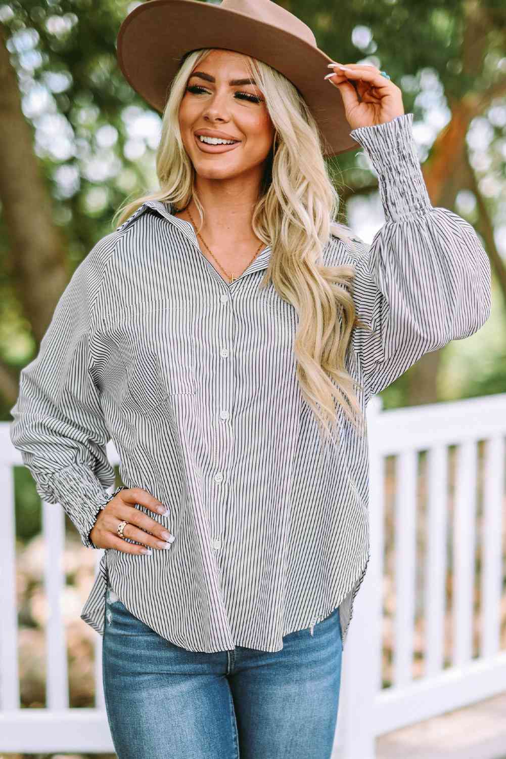 Fernanda Lantern Sleeve Shirt - LARUNVIK